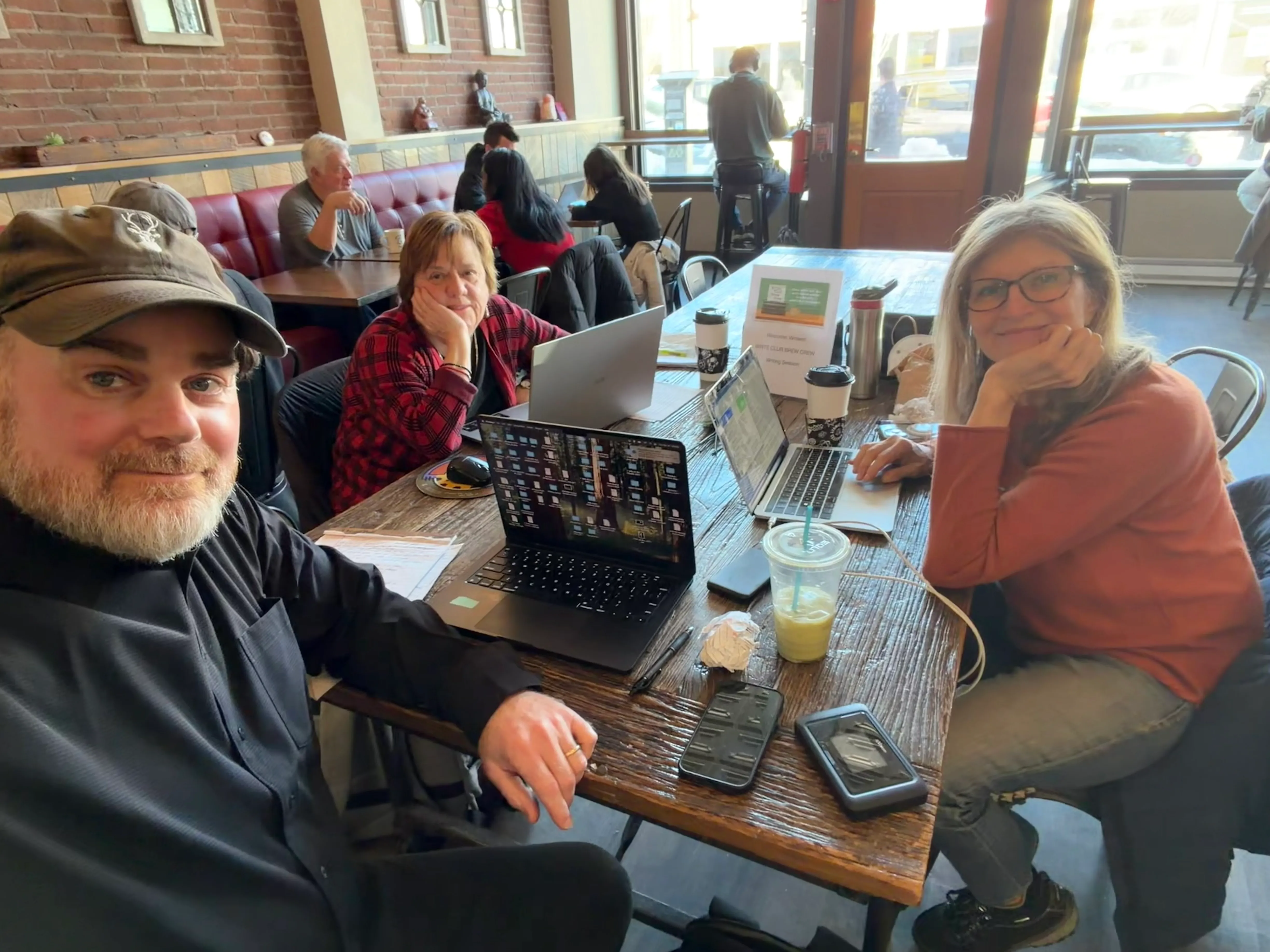 A writing session with the Write Club Brew Crew